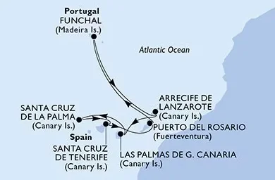 Rondreis Madeira en Cruise | Route cruise